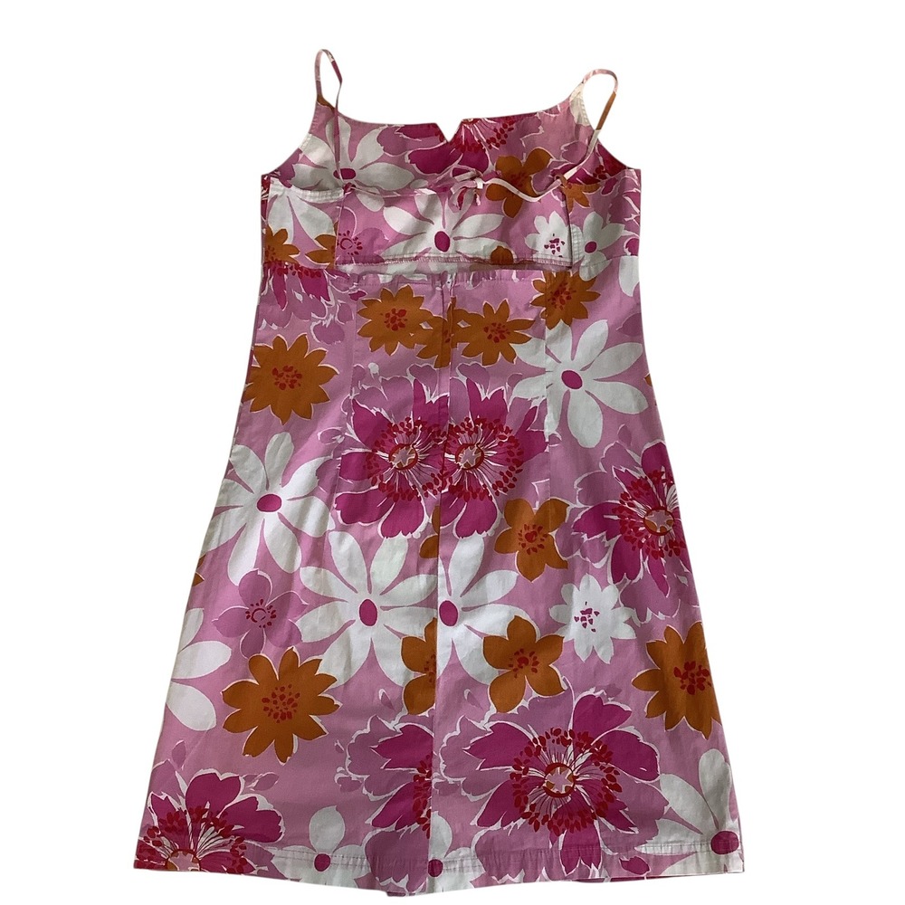 O'Neill Go Go Floral Mini Dress Pink Orange Tropical Cutout Back Womens Large - Picture 5 of 8
